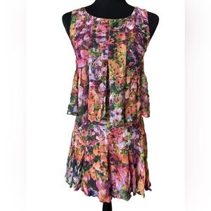 Nicole Miller Multicolor Floral Mini Dress